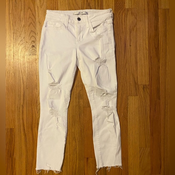 Joe's Jeans Denim - White ripped cropped jeans